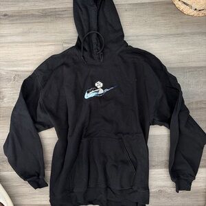 Nike Black Hoodie with Blue Graphic